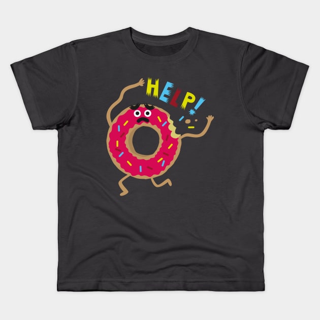 Help the Donuts! Kids T-Shirt by VectorLance
